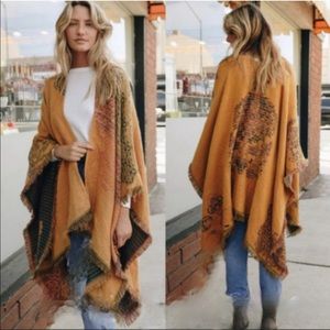 1 LEFT! Pretty Paisley Poncho FREE SHIPPING!